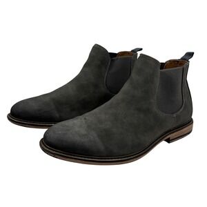 Steve Madden Chelsea Boots Men's Leather Gray Slip On Ankle Boots Size 12